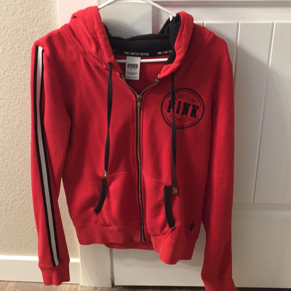 Pink full zip hoodie